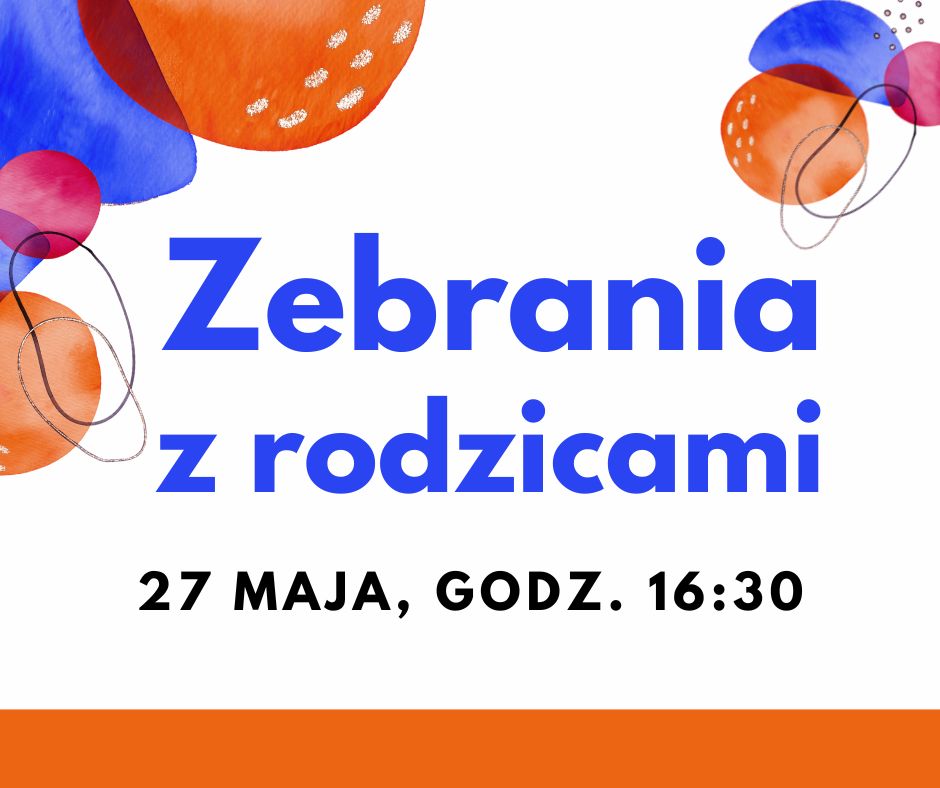 Informacja o zebraniach z rodzicami